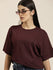 Womens Half Sleeve Round Neck Oversized Fit T-Shirts
