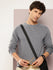 Mens Full Sleeve Round Neck All-Over Striped Regular Fit Tshirts