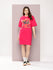 Womens Oversized Short Sleeves Printed Tshirt Dress