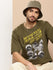 Mens Half Sleeve Round Neck Printed Oversized Fit Tshirts