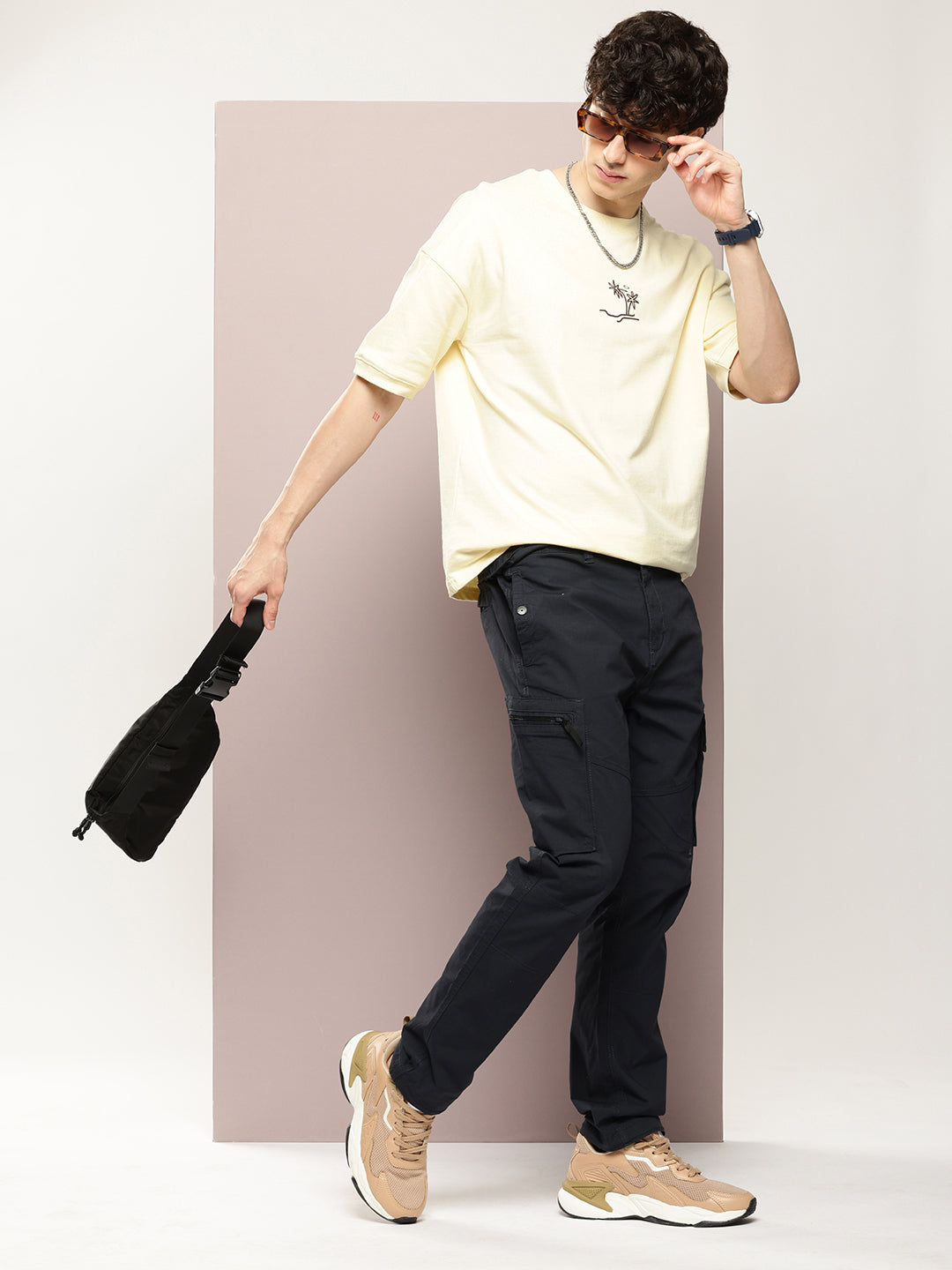 Mens Half Sleeve Round Neck Back Printed Oversized Fit Tshirts