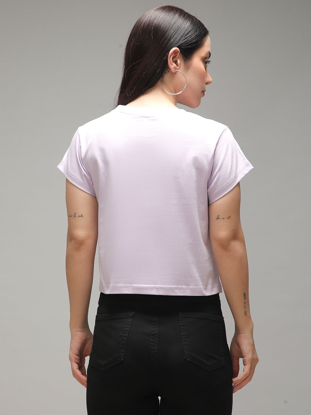 Womens Half Sleeve Round Neck Printed Regular Fit Tshirts