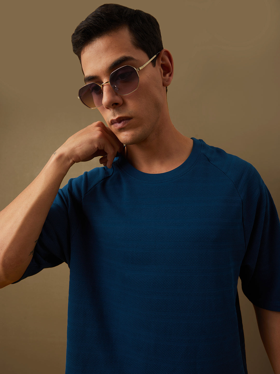 Mens Half Sleeve Round Neck Oversized Fit T-Shirts