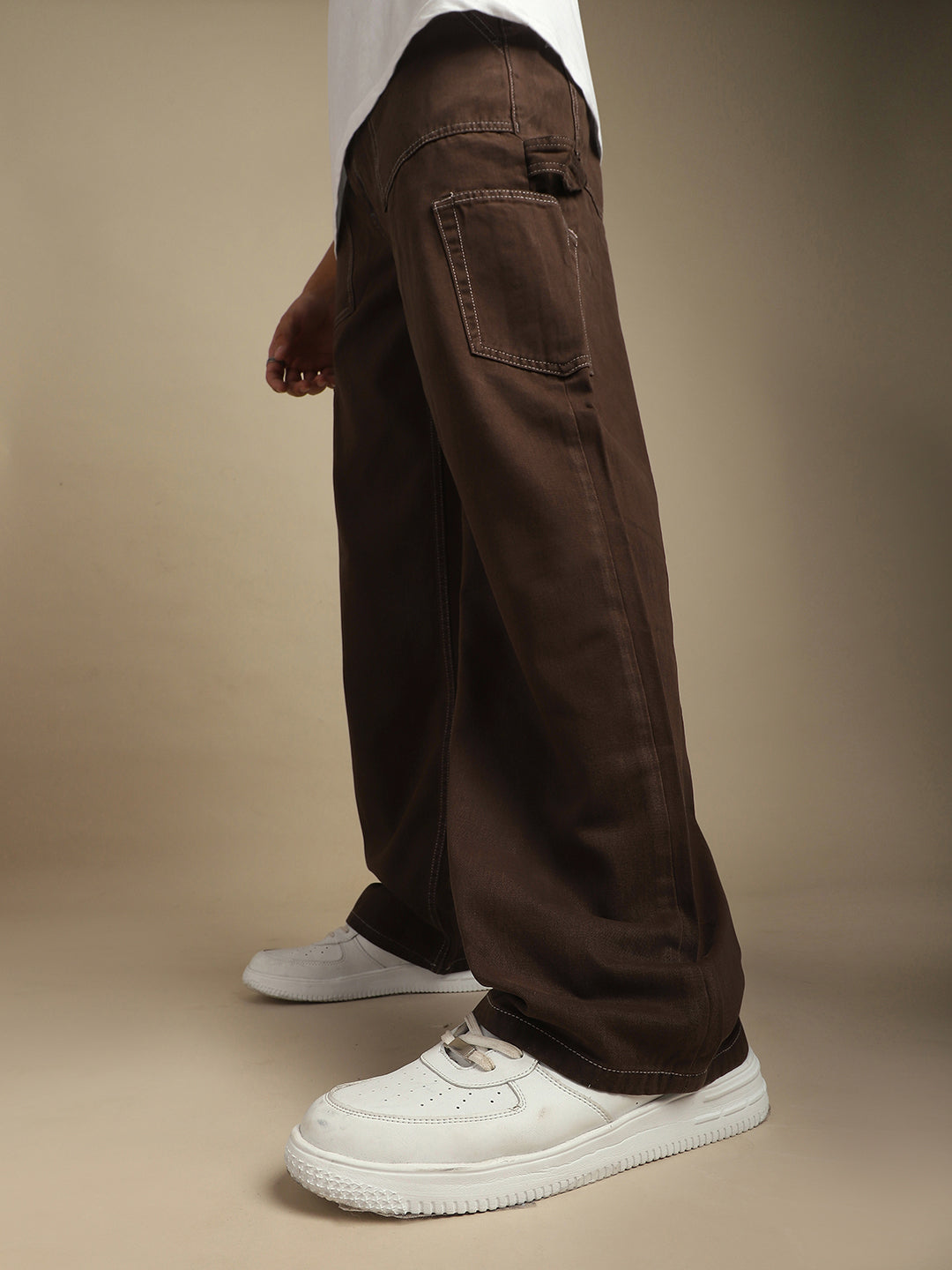 Men Plain Cargo Jeans