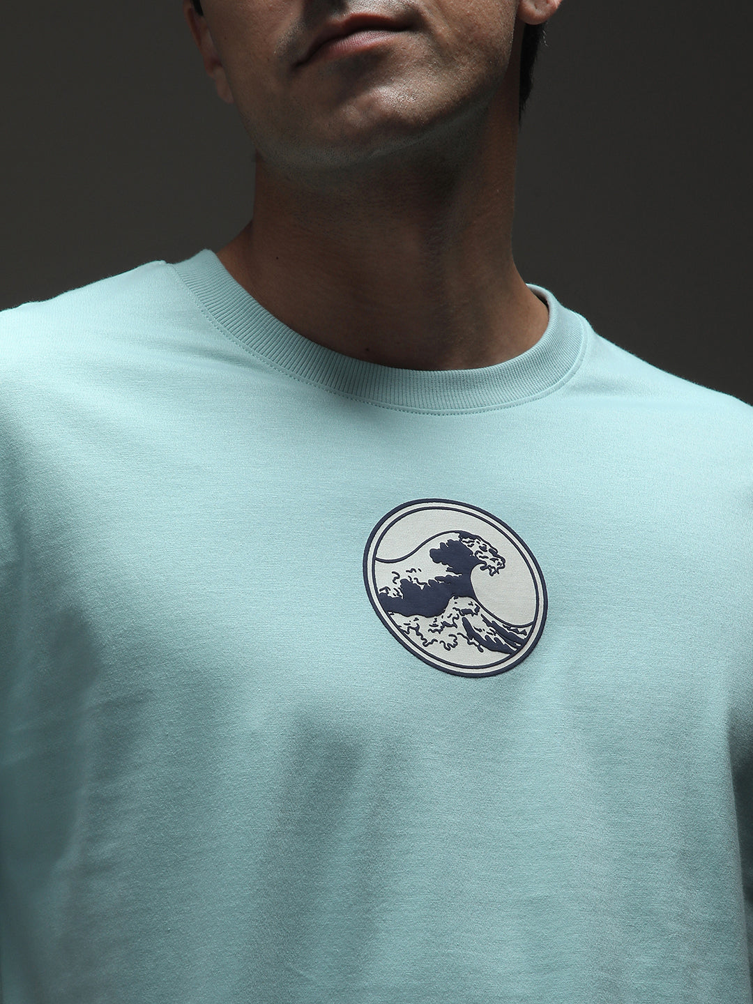 Mens Half Sleeve Drop Shoulder Printed Oversized Fit T-Shirts