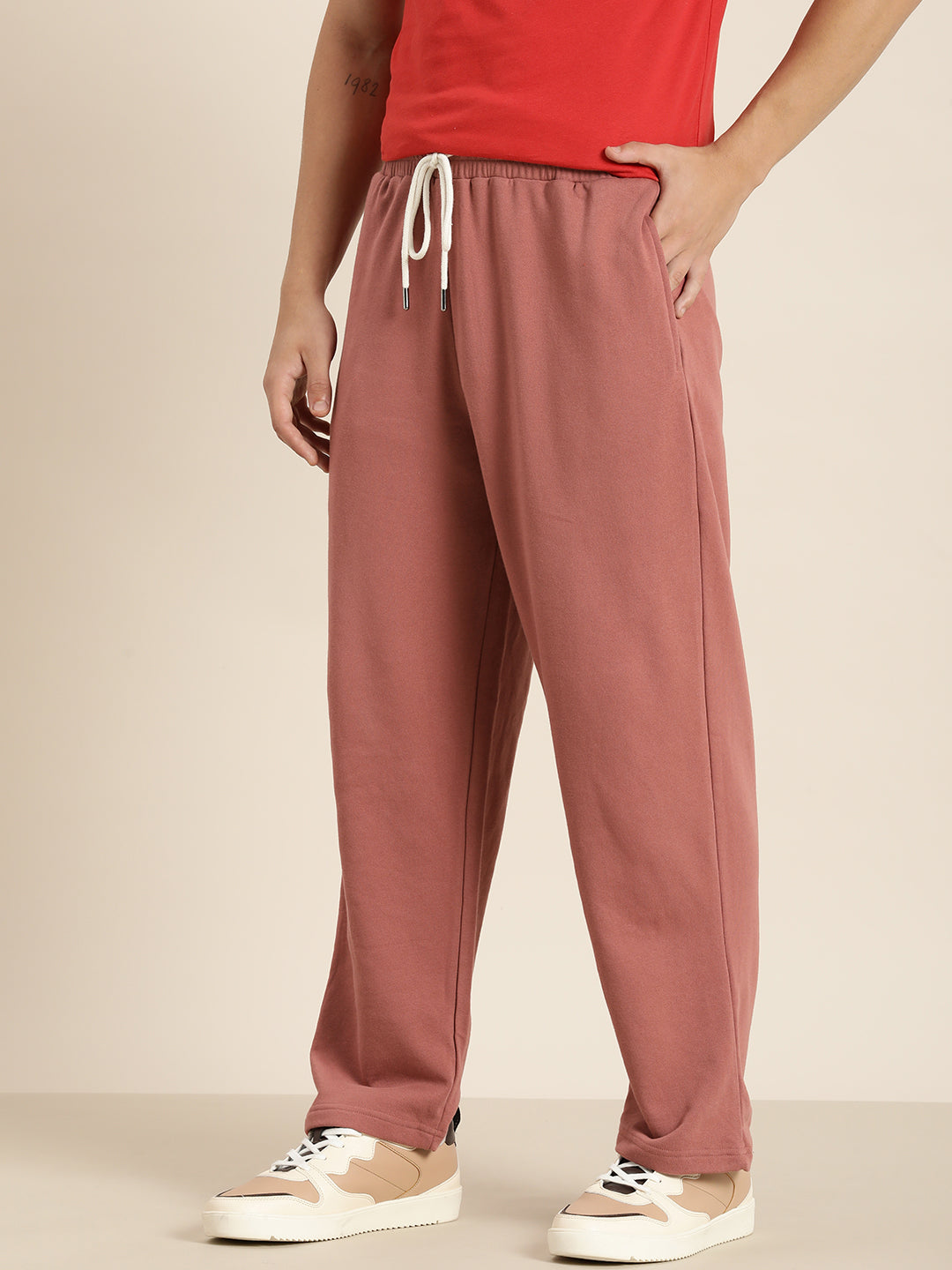 Men Lightweight Relaxed Fit Baggy Korean Pant