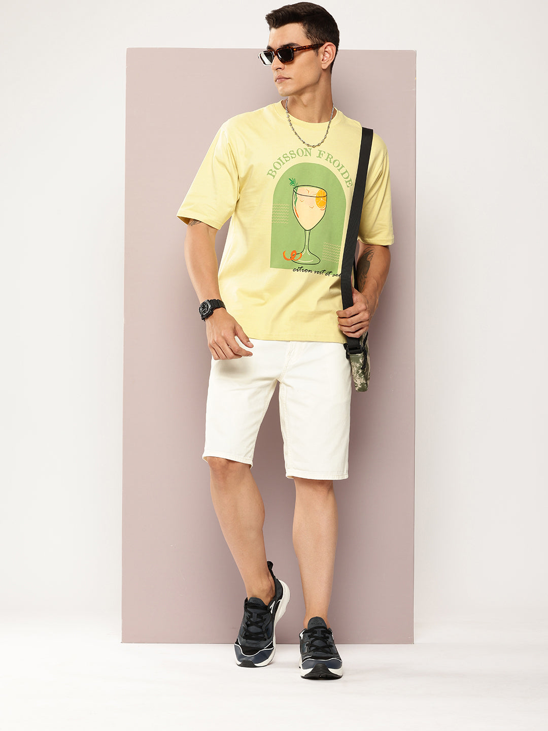 Mens Half Sleeve Round Neck Printed Oversized Fit Tshirts