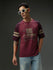 Mens Round Neck Raglan Sleeve Printed Oversized Fit Tshirt