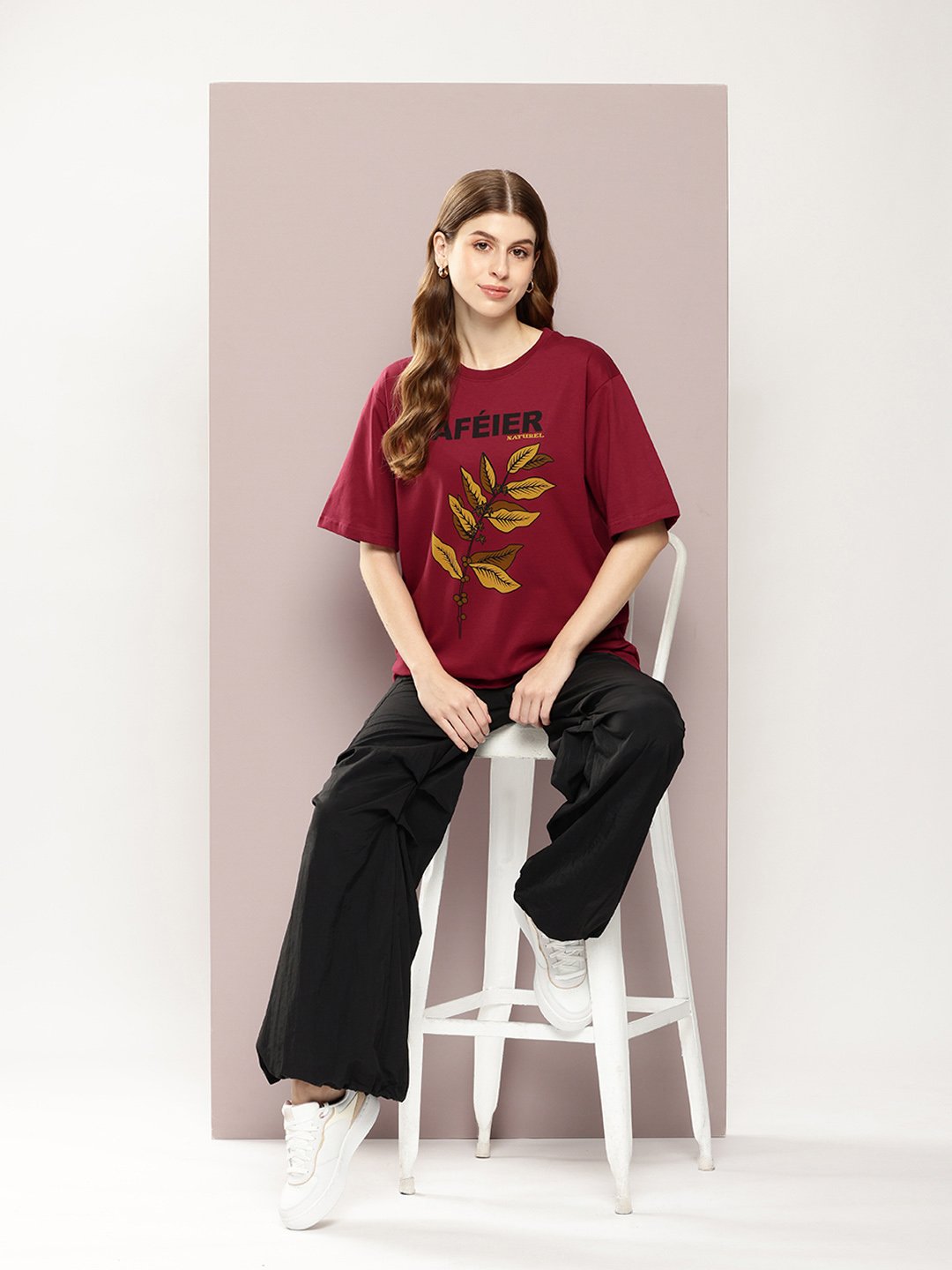 Womens Half Sleeve Round Neck Oversized Fit T-Shirts