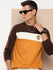 Mens Full Sleeve Round Neck Colourblocked Regular Fit Tshirts