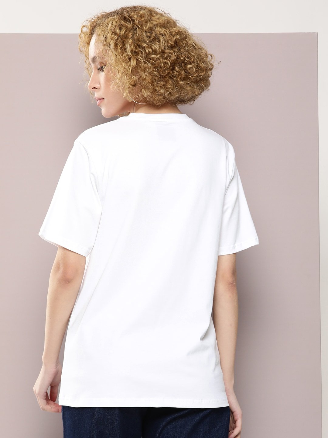 Womens Half Sleeve Round Neck Oversized Fit T-Shirts