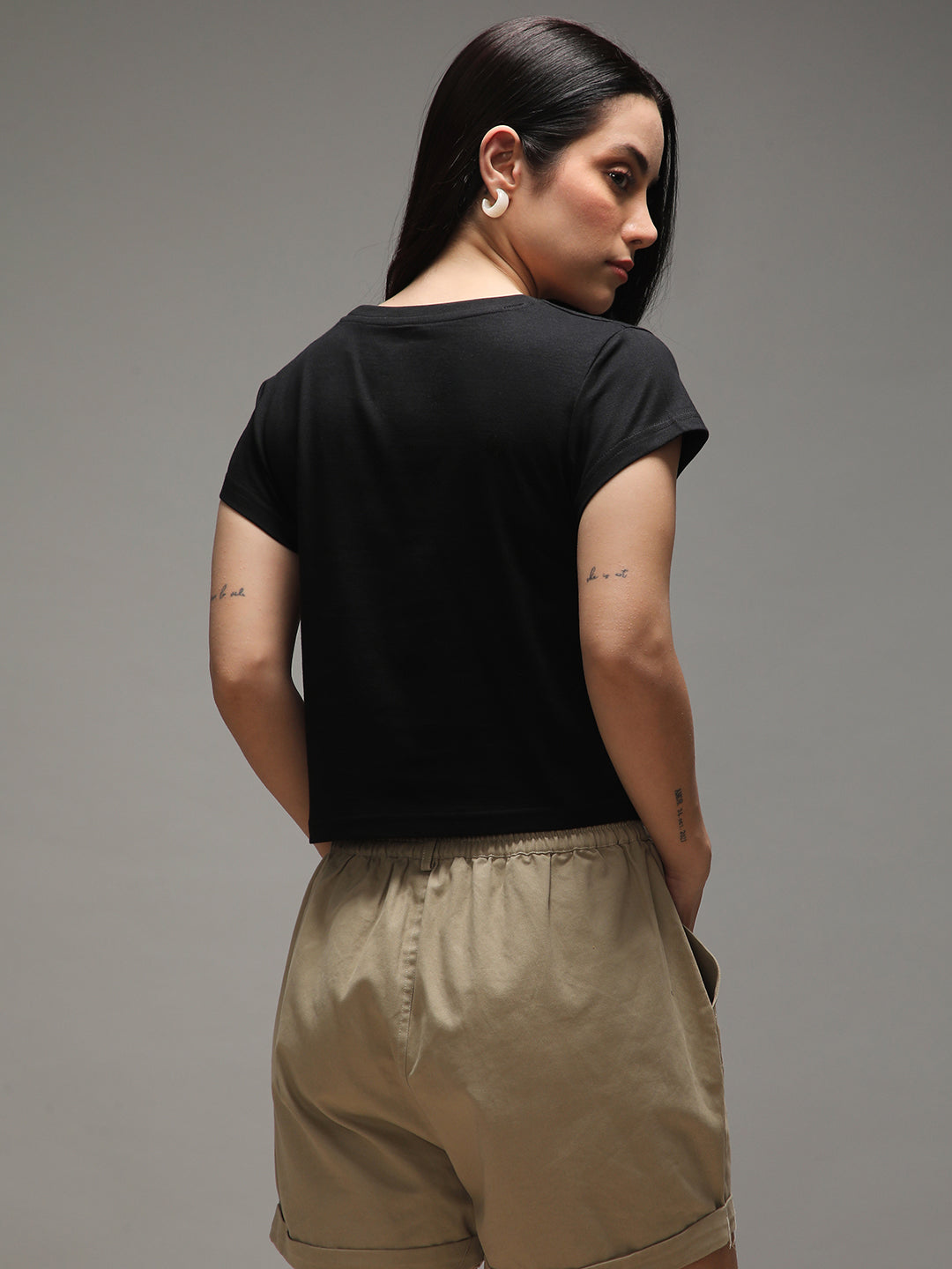 Womens Half Sleeve Round Neck Printed Regular Fit Tshirts