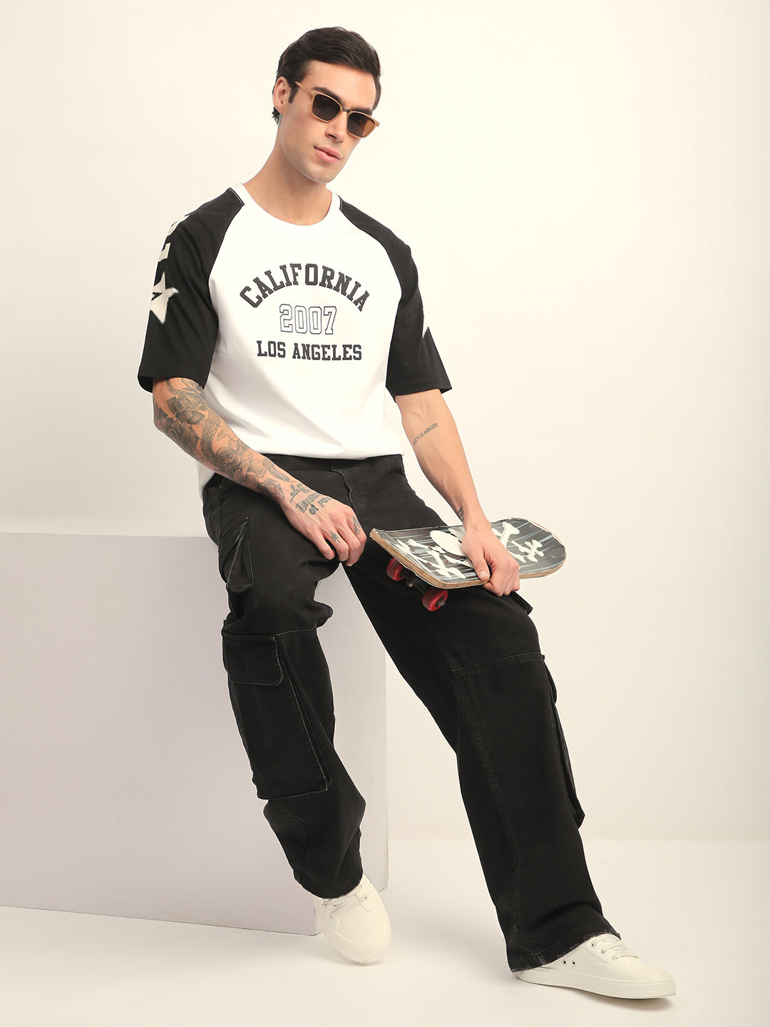 Mens Half Sleeve Round Neck Printed Oversized Fit Tshirts