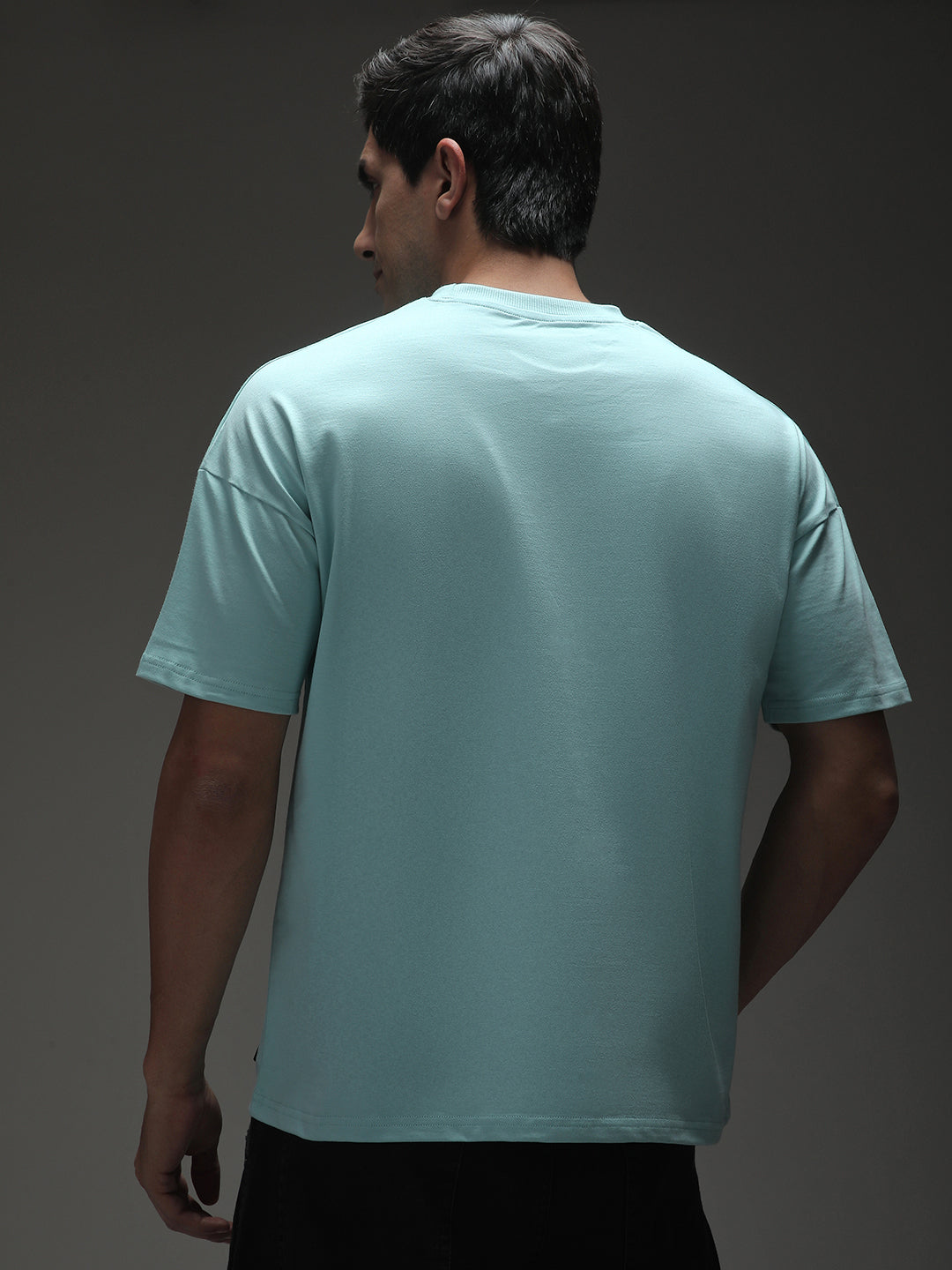 Mens Half Sleeve Drop Shoulder Printed Oversized Fit T-Shirts