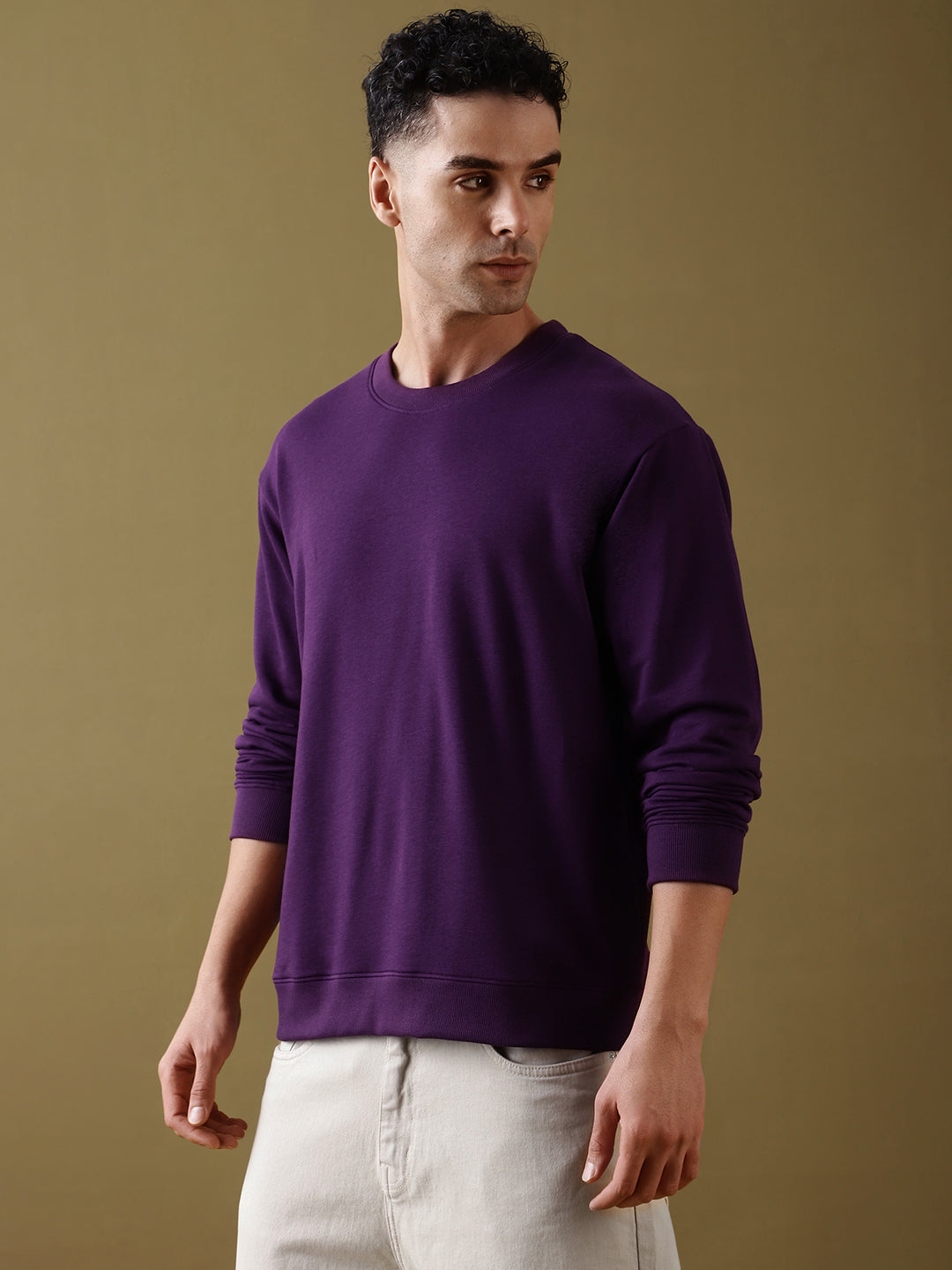 Mens Full Sleeve Round Neck Oversized Fit T-Shirts