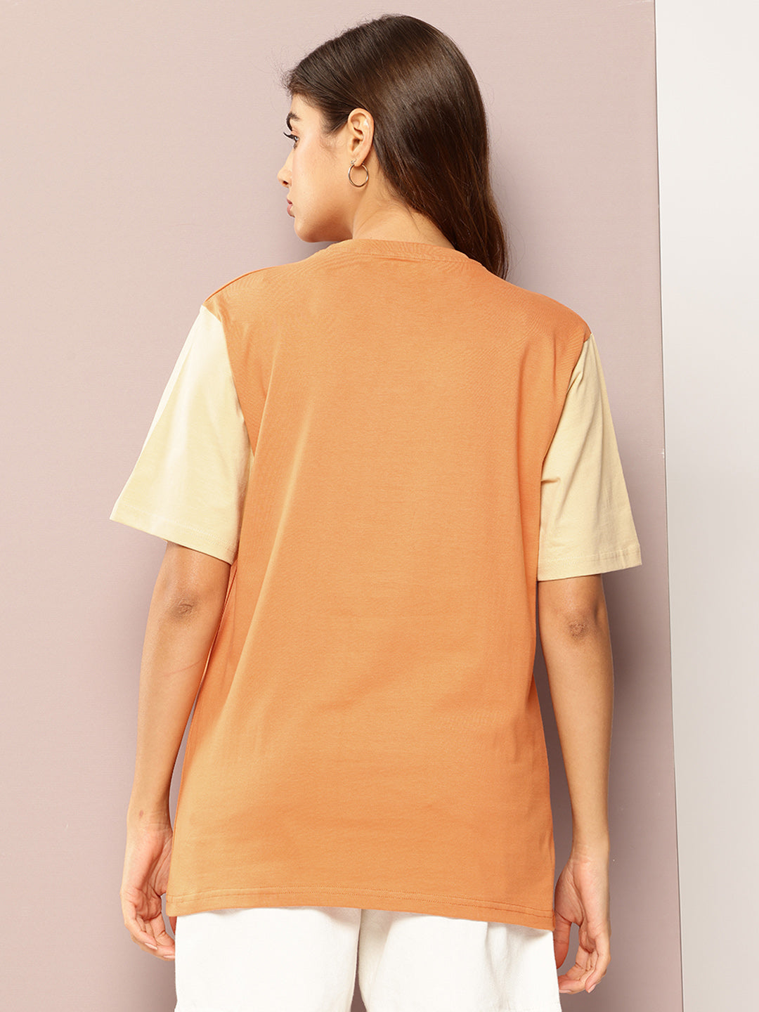 Womens Short Sleeve Printed Oversized Fit Tshirt