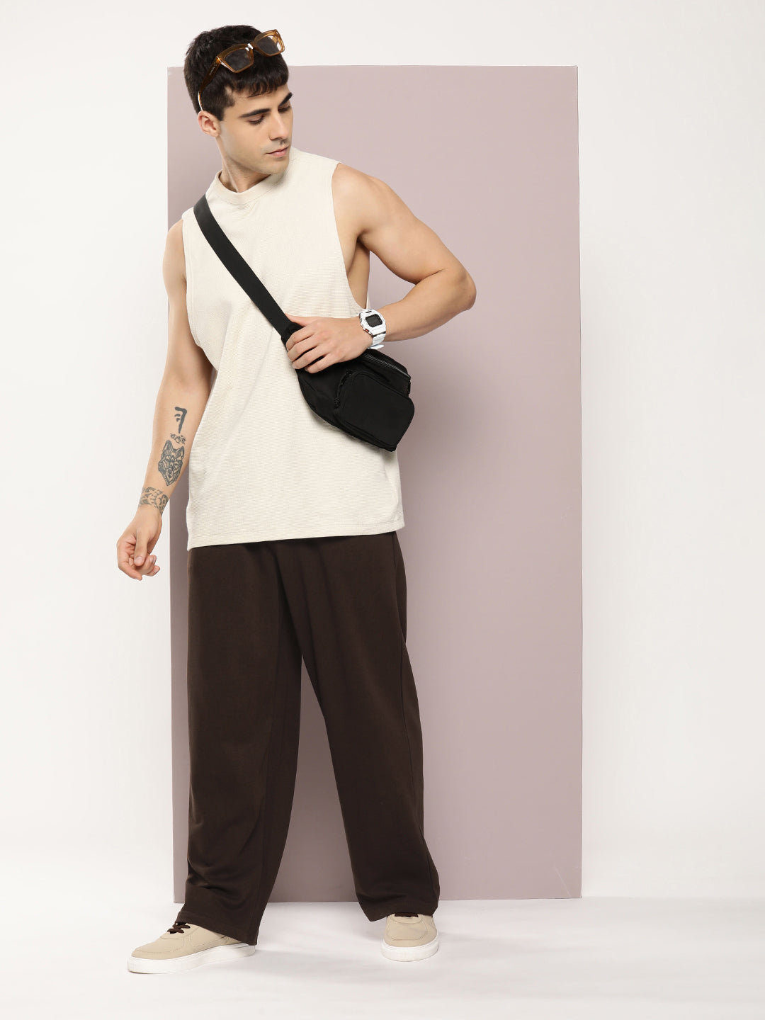 Men Super Soft Cotton Extra Baggy Korean Pant