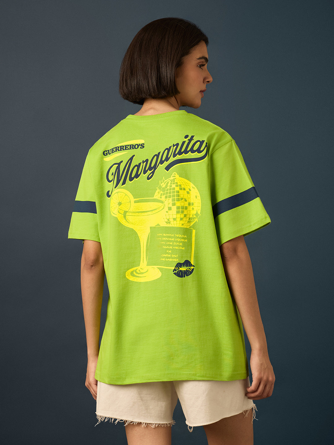 Womens Short Sleeve Printed Oversized Fit Tshirt 