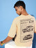 Mens Half Sleeve Drop Shoulder Printed Oversized Fit T-Shirts