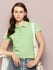 Womens Half Sleeve Polo Neck Solid Regular Fit Tshirts