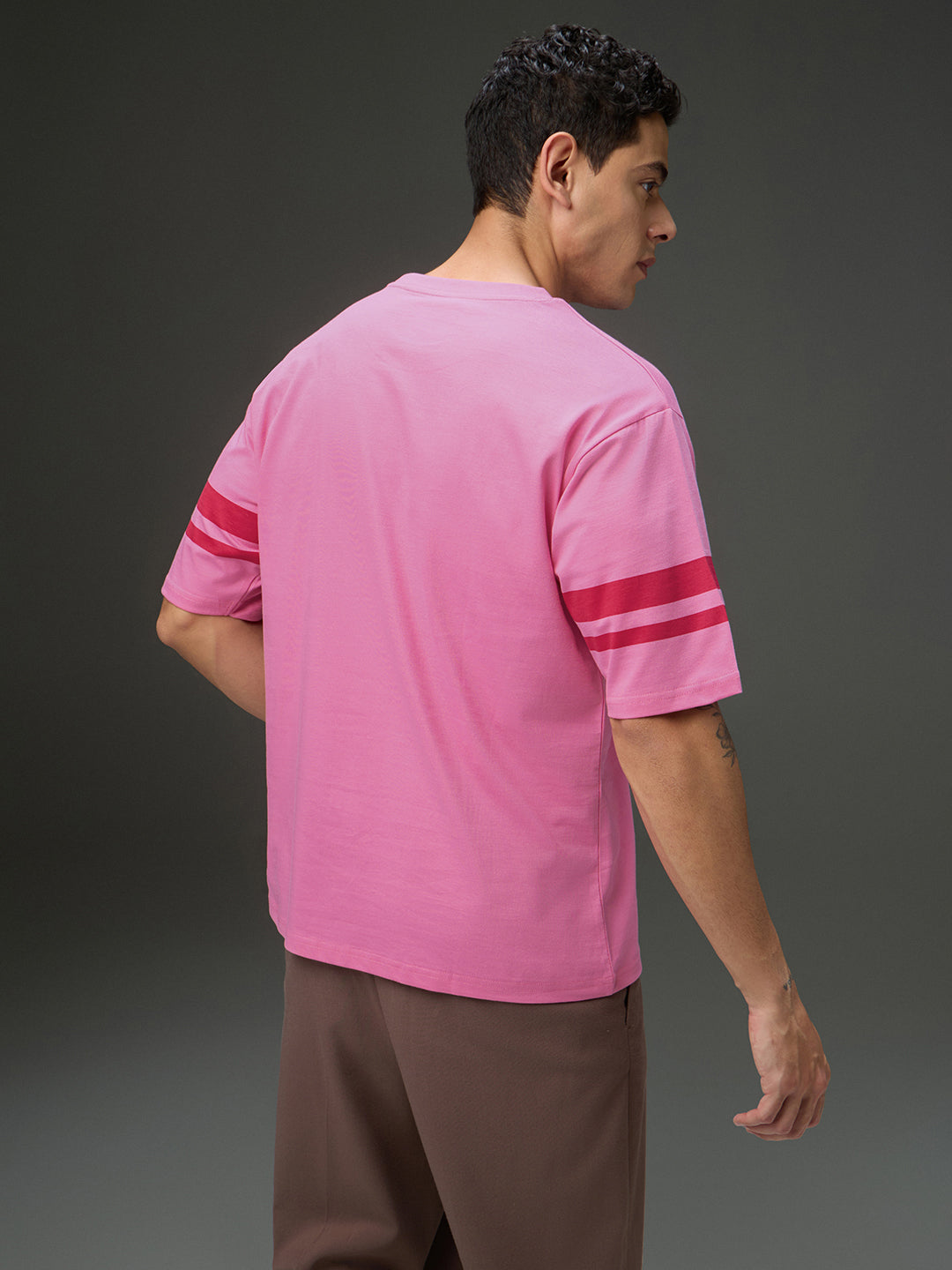 Mens Round Neck Half Sleeve Printed Oversized Fit Tshirt