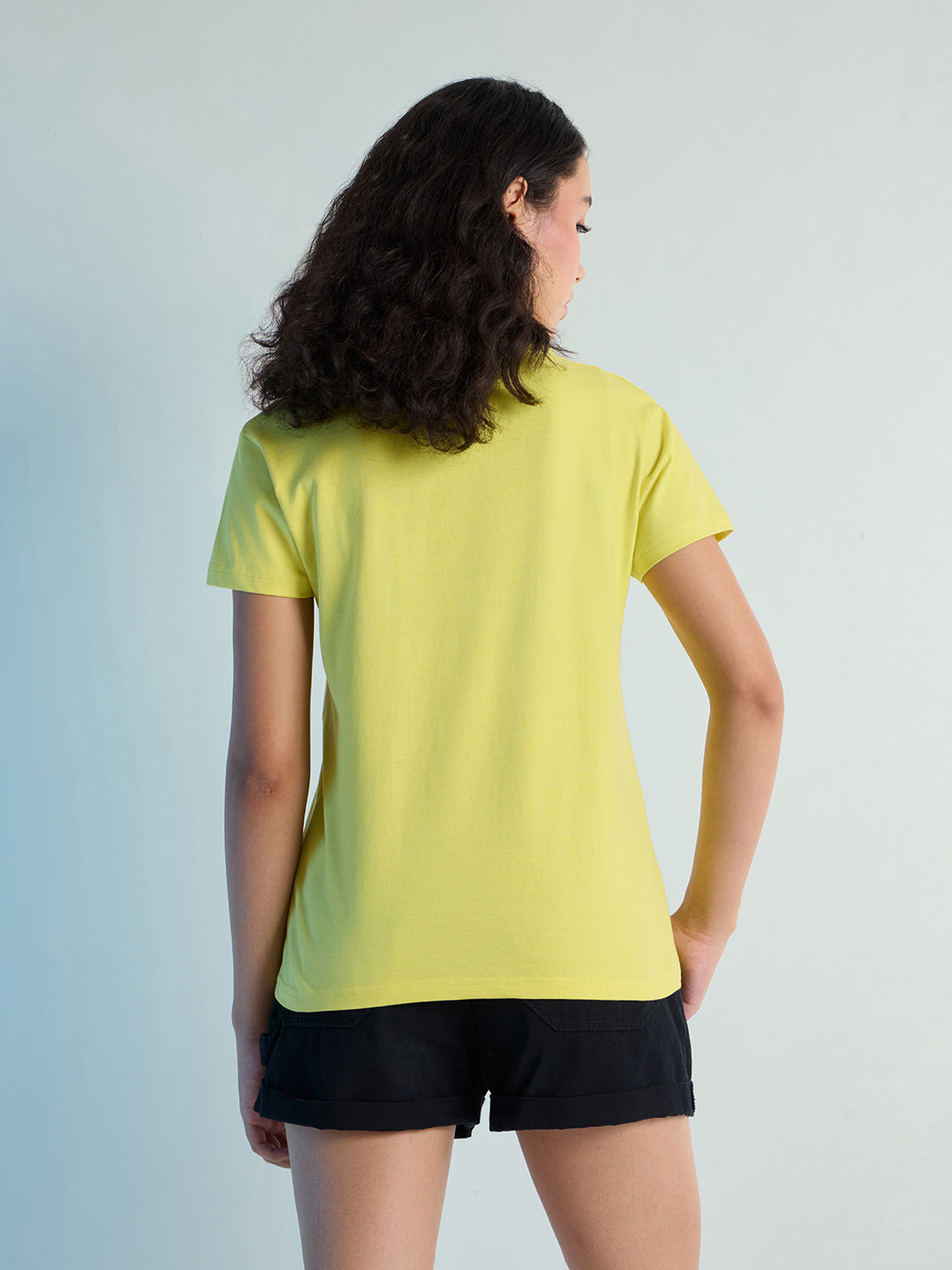 Womens Stud Detailed Regular Fit Round Neck Tshirt 