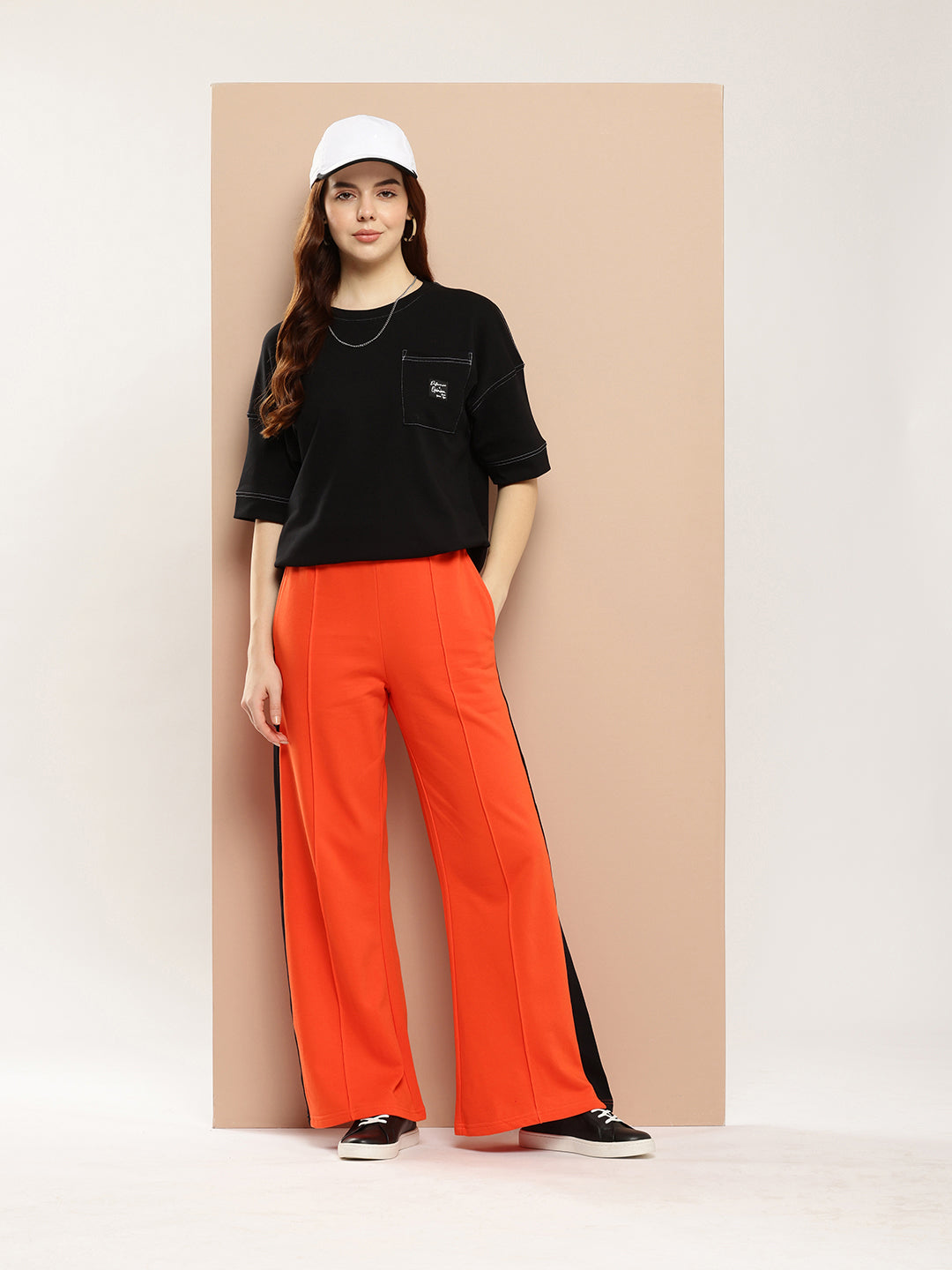 Womens Half Sleeve Round Neck Solid Oversized Fit Tshirts