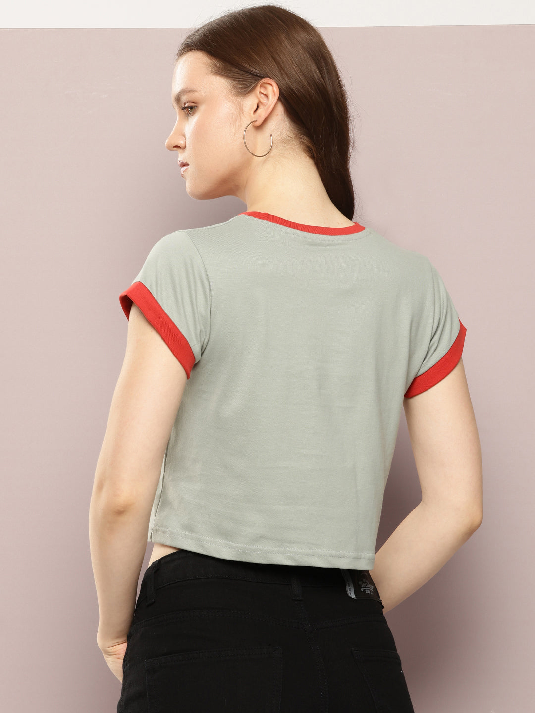 Womens Half Sleeve Round Neck Printed Regular Fit Tshirts