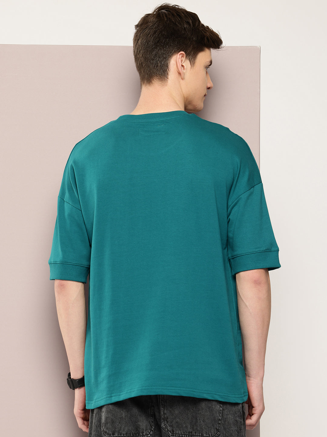 Mens Half Sleeve Round Neck Printed Oversized Fit Tshirts