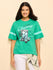 Womens Printed Oversized Cotton T-Shirt