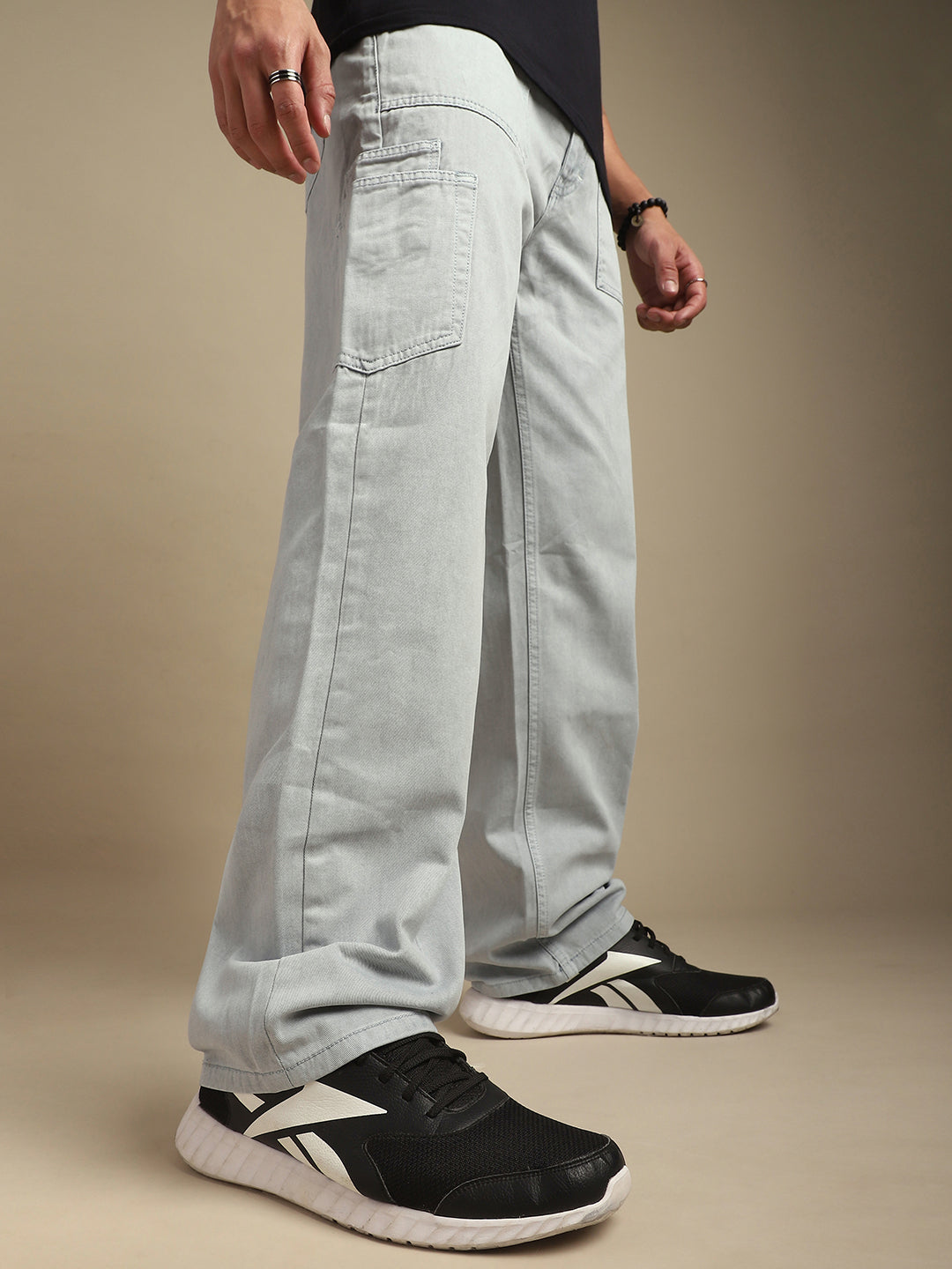 Men Plain Cargo Jeans