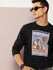 Mens Full Sleeve Round Neck Printed Oversized Fit Tshirts