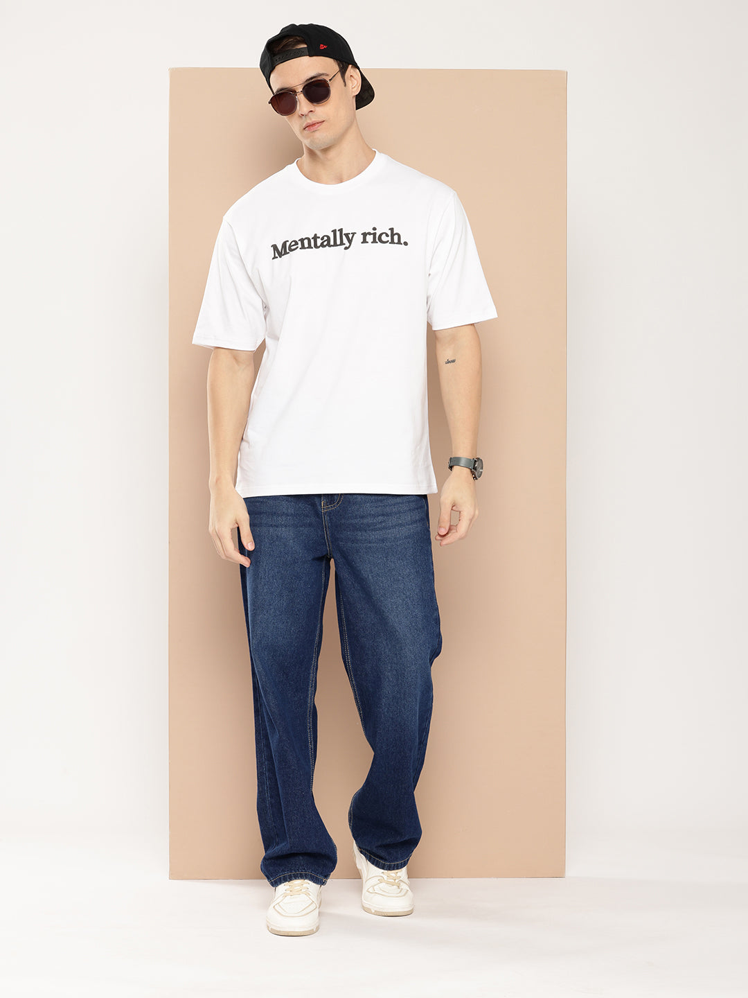 Mens Half Sleeve Round Neck Printed Oversized Fit Tshirts