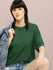Womens Half Sleeve Round Neck Solid Oversized Fit Tshirts