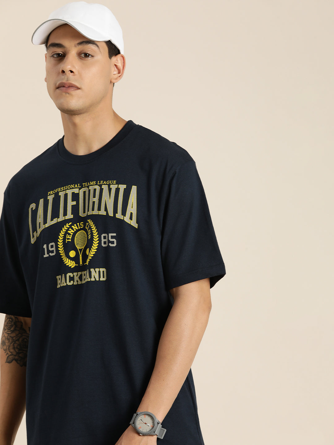 Mens Half Sleeve Round Neck Oversized Fit T-Shirts