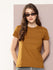 Womens Half Sleeve Round Neck Solid Regular Fit Tshirts