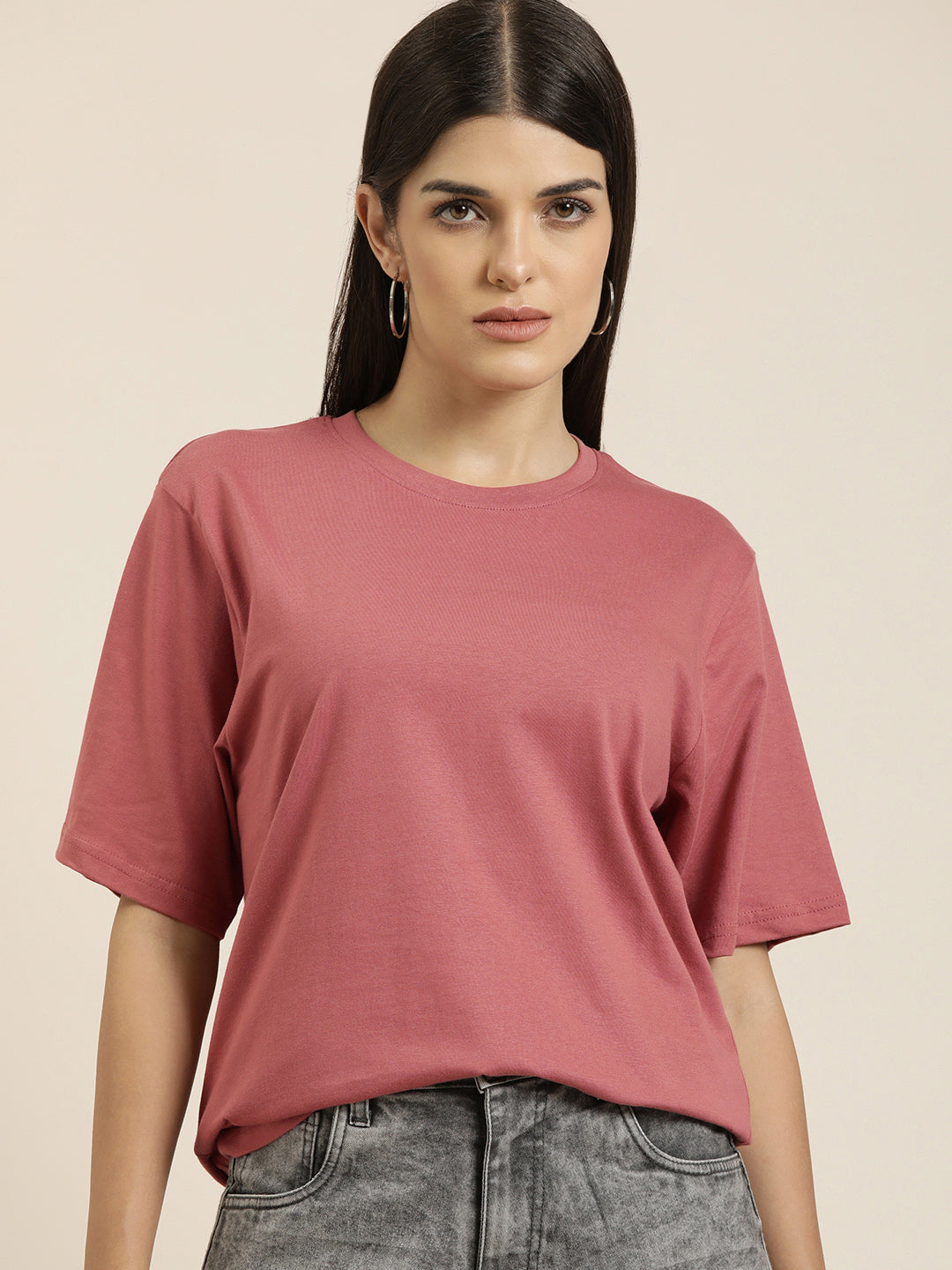 Womens Half Sleeve Oversized Fit Polo T-Shirts