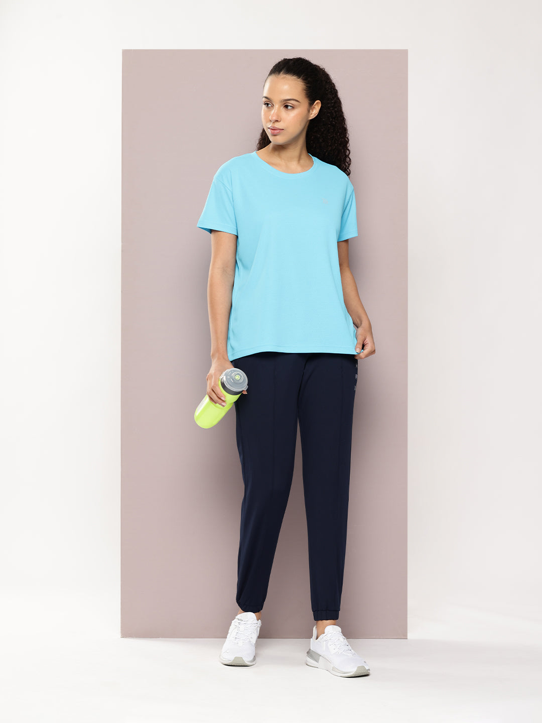 Womens Half Sleeve Round Neck Solid Boxy Fit Tshirts