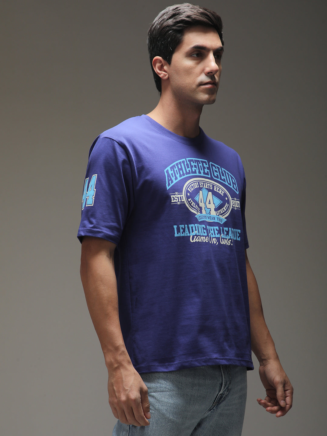 Mens Half Sleeve Round Neck Printed Oversized Fit Tshirts