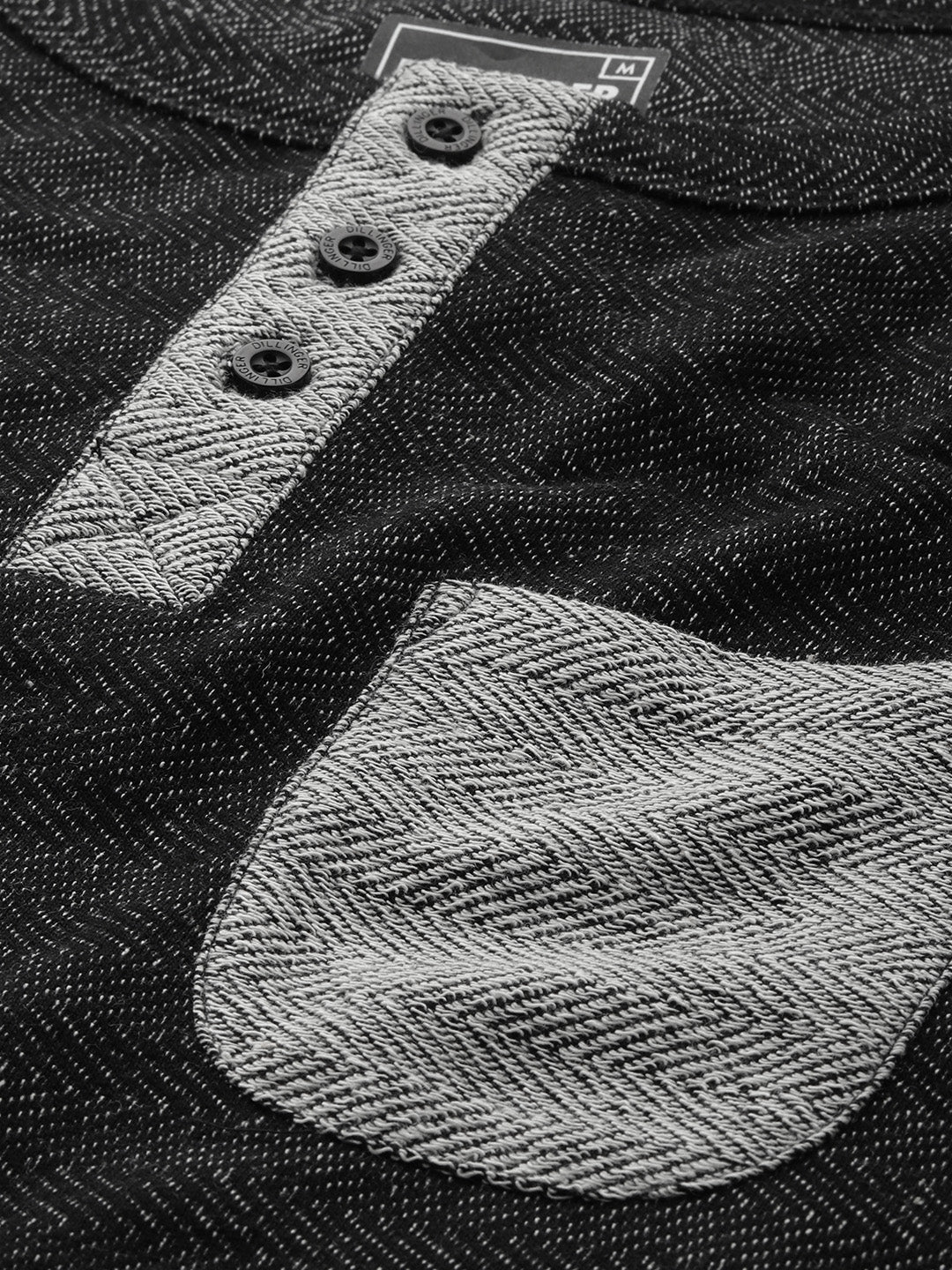 Mens Full Sleeve Henley Neck All-Over Striped Regular Fit Tshirts