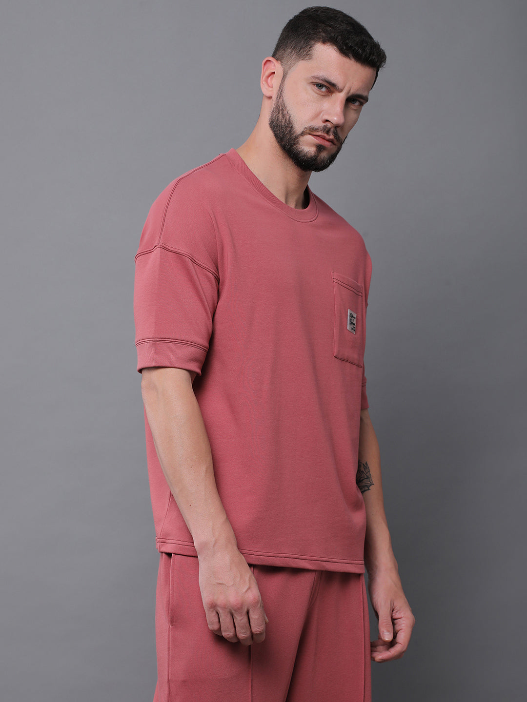Mens Half Sleeve Round Neck Oversized Fit T-Shirts