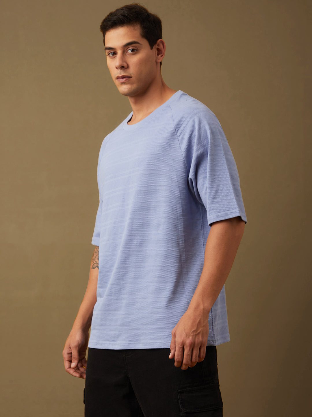 Mens Half Sleeve Round Neck Oversized Fit T-Shirts