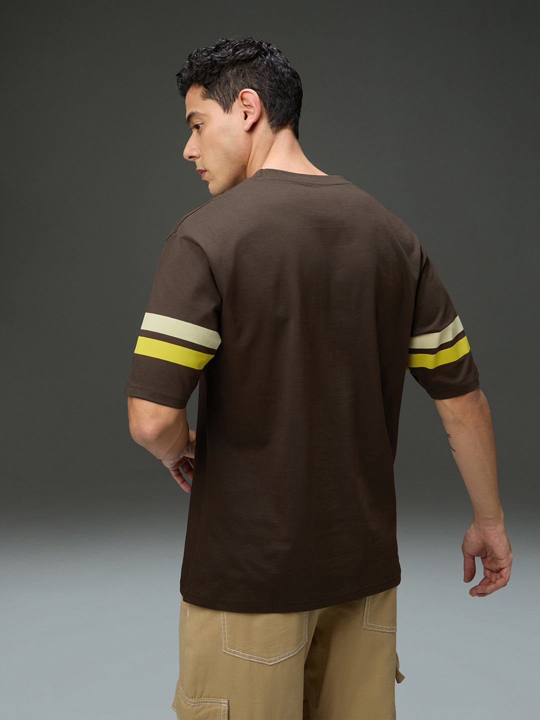 Mens Round Neck Half Sleeve Printed Oversized Fit Tshirt