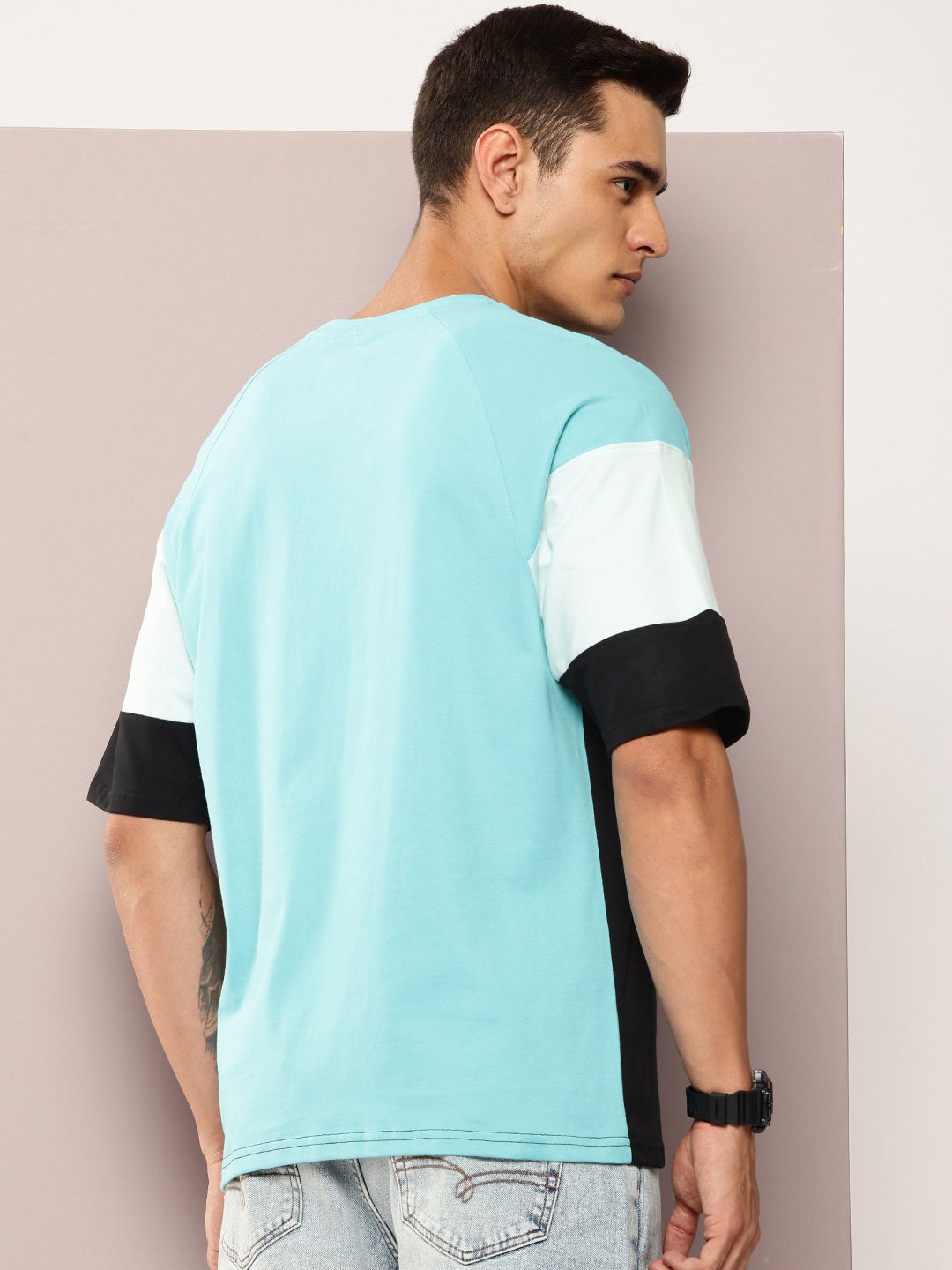 Mens Half Sleeve Round Neck Printed Oversized Fit Tshirts