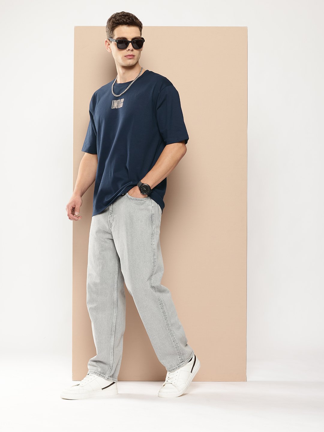 Mens Half Sleeve Round Neck Oversized Fit T-Shirts