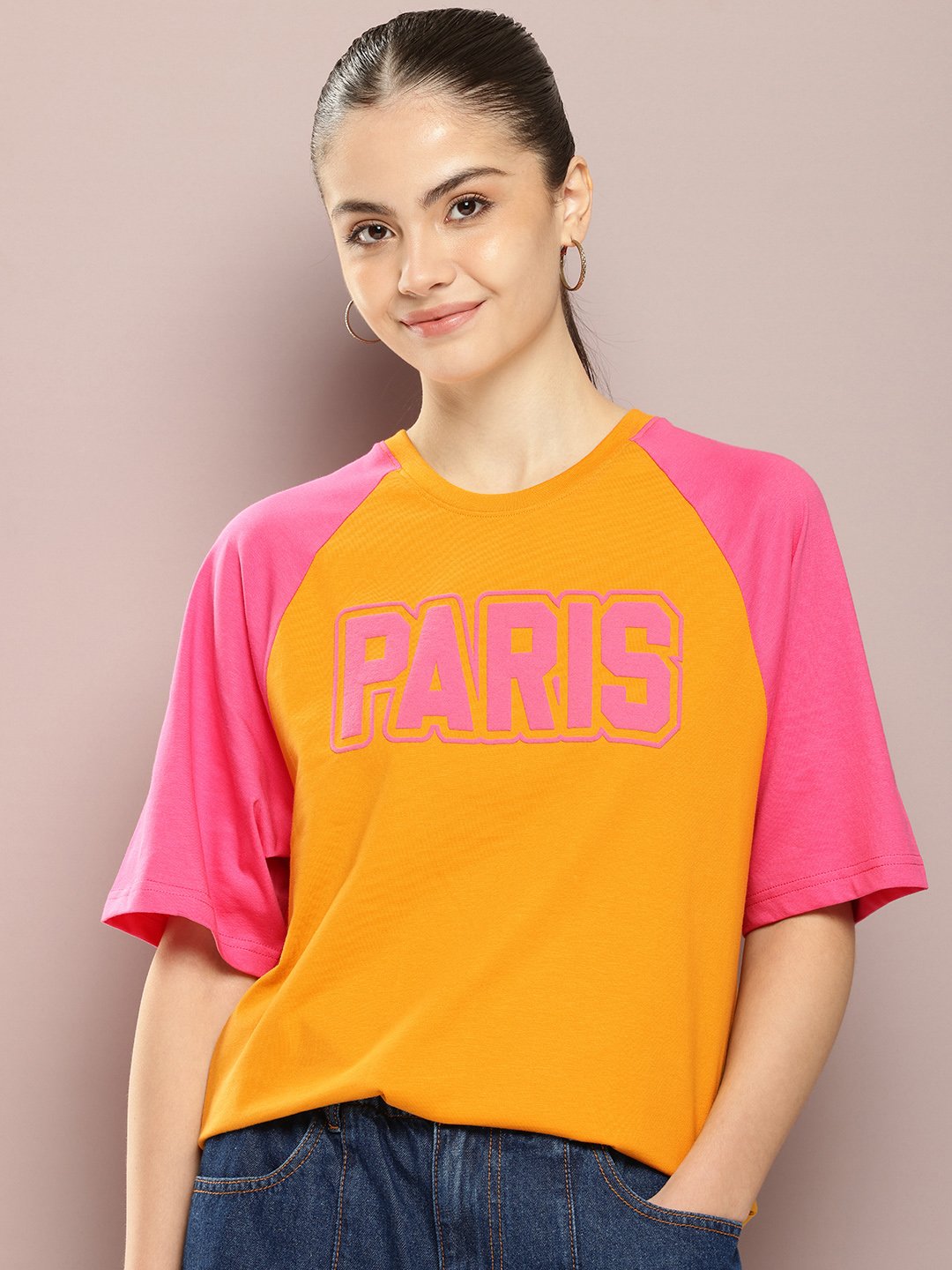 Womens Half Sleeve Round Neck Oversized Fit T-Shirts