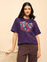Womens Embroidery Oversized Fit Cotton T-Shirt