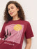 Womens Half Sleeve Round Neck Printed Oversized Fit Tshirts