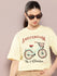 Womens Half Sleeve Round Neck Embroidery Oversized Fit Tshirts