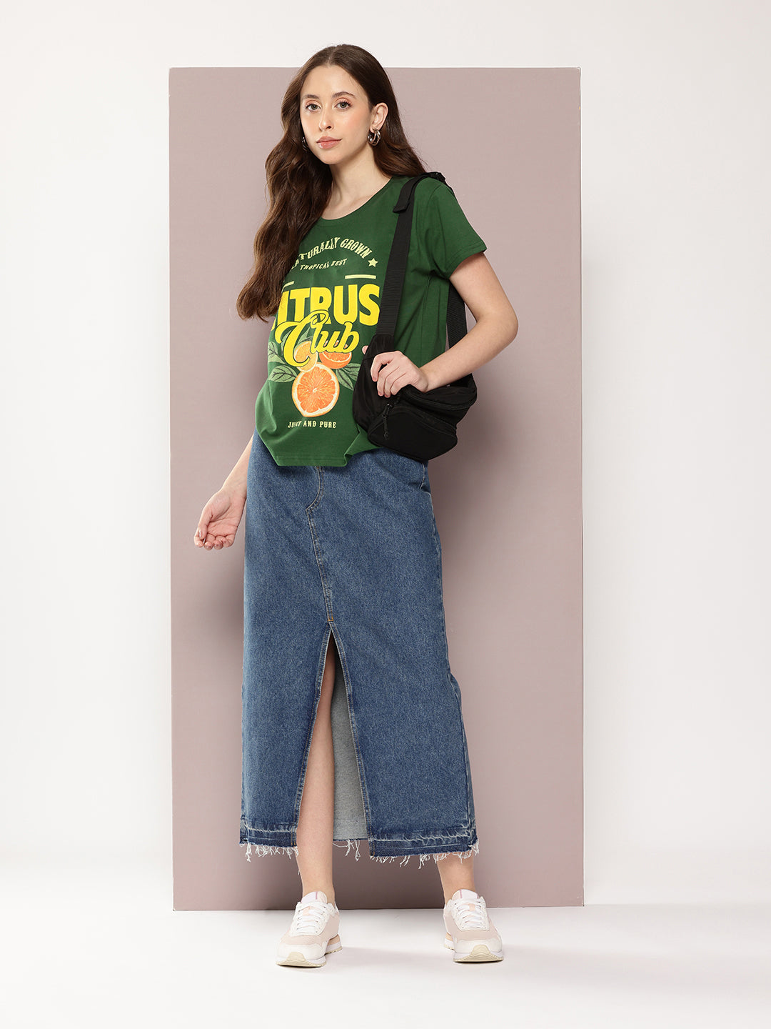 Womens Half Sleeve Round Neck Printed Boxy Fit Tshirts